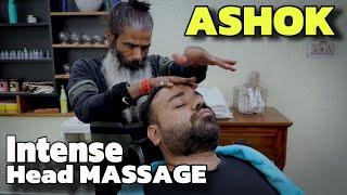 ASMR Intense Head & Back Massage With Neck Cracking By IndianBarber Ashok #sensoryoverload #relax