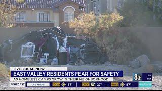Residents voice safety concerns after uptick in homeless encampments in Las Vegas neighborhood