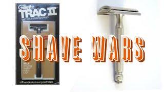 Shave Wars Gillette Trac 2 Razor VS Gillette Tech Safety Razor