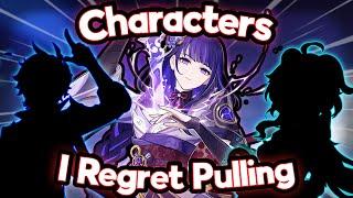 Characters I Regret Pulling  Genshin Impact