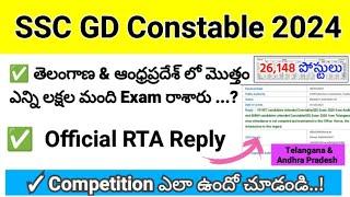 SSC GD తెలంగాణ & ఆంధ్ర ప్రదేశ్ లో మొత్తం ఎన్ని లక్షల మంది Exam రాశారు .. Offical RTA Reply వచ్చింది