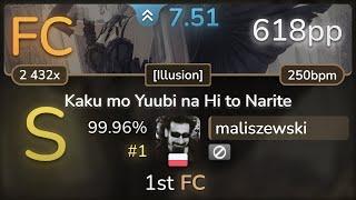 7.5⭐ maliszewski  Shiratori Lanael - Kaku mo Yuubi na Hi to Narite Illusion 99.96% FC #1  618pp