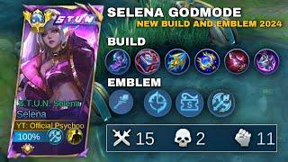 SELENA STUN SKIN TOWER DIVE GAMEPLAY  SELENA NEW BUILD AND EMBLEM 2024