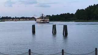 Disney ferry footage as seen from The Polynesian Resort