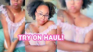 4k Transparent Lingerie Haul See Through Clothes for Spring  No Bra Review 