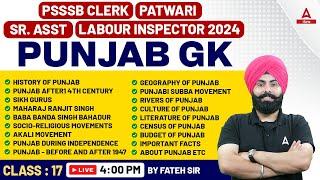 PSSSB Clerk Patwari Senior Assistant Labour Inspector 2024  Punjab GK By Fateh Sir