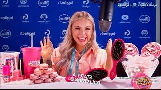 LIVE PINK FOOD MUKBANG + HOW TO MAKE AN EDIBLE HAIRBRUSH STREAMING LIVE AT THE LOGITECH BOOTH