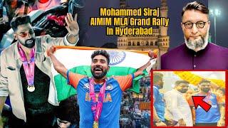 Mohammed Siraj AIMIM MLA Majid Hussain Grand Rally Celebrate in Hyderabad