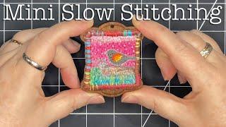 Mini Slow Stitching Blackbird Working Small Relaxing Textile Art Collage