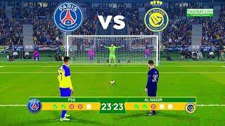 PSG vs AL NASSR - Penalty Shootout 2023  Ronaldo vs Messi Neymar Mbappe  eFootball PES Gameplay PC