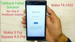 Nokia 3 TA-1032 Frp Bypass 9.0 Pie  Frp Unlock New Method