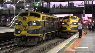 4K A 1980s Victorian Railways Scene at Southern Cross Station in 2019 - B74 S303 Royal Train