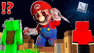 Why Creepy Mario BECAME TITAN and ATTACK JJ and MIKEY at 300am ? - in Minecraft Maizen