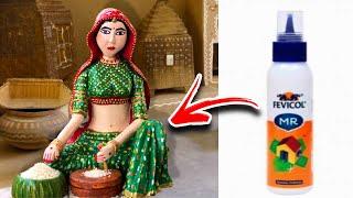 Rajasthani Woman Made With Waste Bottle  Rajasthani craft  Woman sculpture  Plastic Bottle Craft