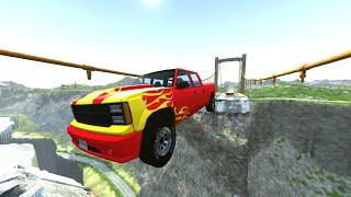 Cars vs Broken Bridge  - BeamNG.drive I Ayieeeks Gaming