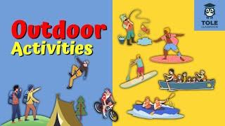 Outdoor Activities  Easy & Fun English Learning  Flashcard  Tole Classroom