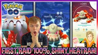 FIRST RAID 100% SHINY HEATRAN LIVE Pokémon Go