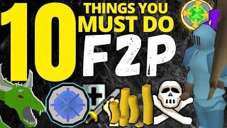 10 Things You MUST Do as a FREE TO PLAY Old School RuneScape Player F2P OSRS Guide For New Players