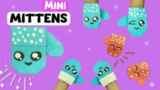 How to Make a Paper Mini Mittens for Christmas  Easy Christmas Origami