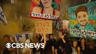 Israeli protesters demand hostage deal as Netanyahu remains defiant