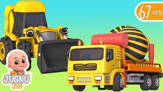 Excavator videos for children  Construction trucks for children  Trucks for children  - Jugnu kids
