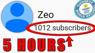 GROWING A YOUTUBE CHANNEL TO 1000 SUBSCRIBERS IN 5 HOURS WORLD RECORD