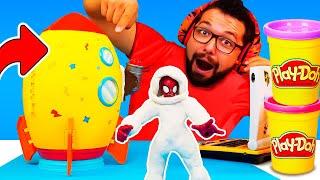 Oyun hamuru zamanı Oyuncak Örümcek Adam uzaya gidiyor Erkek çocuklar için oyun videoları