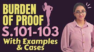 Indian Evidence Act  Burden Of Proof - Sec 101 to 103  With Examples and Cases