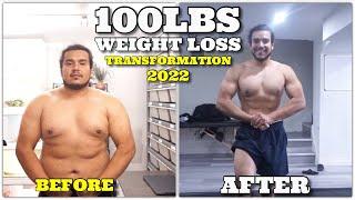 100 LBS Weight Loss Transformation My 1 Year Fitness Journey