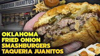 Making Oklahoma Fried Onion Smashburgers at Taqueria Juanitos