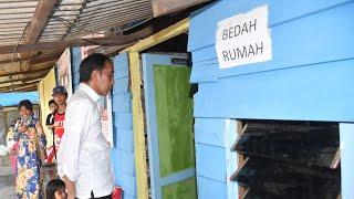 Presiden Jokowi Tinjau Penataan Kawasan dan Rumah Layak Huni di Permukiman Belawan 7 Juli 2022