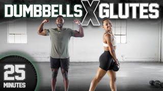 25 Minute Dumbbell Glute Workout Booty Building Strength Training