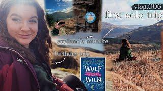 vlog.006 first solo trip exploring scotland & reading fantasy romance 