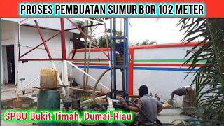 PROSES PENGEBORAN SUMUR BOR 102 METER - SUMUR ARTESIS Sumur Bor Riau