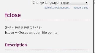 What is fclose of php?