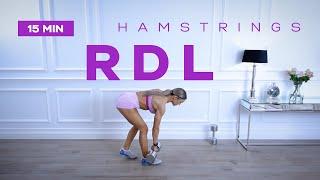 15 Minute HARD-WORKING Hamstrings  RDL Dumbbell Workout