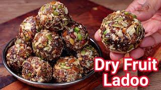 No Sugar No Jaggery Healthy Dry Fruits Laddu Recipe   Natural Energy Booster Ladoo for Back Pain