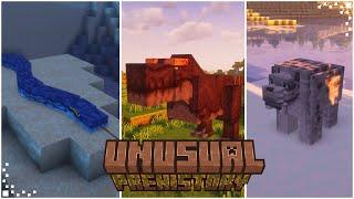 Unusual Prehistory Minecraft Mod Showcase  Dinosaurs & Fossils Revival  Forge 1.20.1  1.19.2