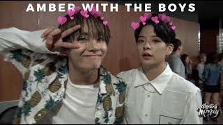 Amber interactions with male idols lol