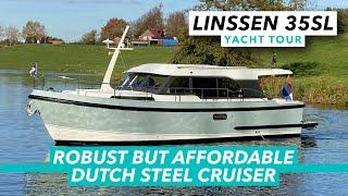 Inside a robust but affordable Dutch steel cruiser  Linssen 35 SL yacht tour  MBY