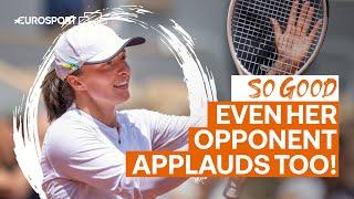 World No. 1 Iga Swiatek produces more magic as she beats Kovinic  2022 Roland Garros  Eurosport