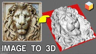 Create 3D Relief Sculpture from AI images for CNC ENGRAVING with one click