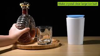 How to Make Clear Ice Ball Sphere - Best Way to Make Clear Ice for Whiskey and Cocktails