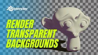 How to Render a TRANSPARENT BACKGROUND in Blender 3.0  Blender Tutorial