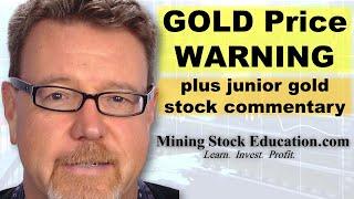 Gold Price Warning and Junior Gold Stock Commentary from Pro Investor David Erfle