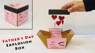 Fathers Day Gift Box Card  Handmade Fathers Day explosion Box  Father’s Day Gift Idea