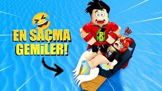 EN SAÇMA GEMİ İLE YOLUN SONUNA GİTTİK  Roblox Build A Boat For Treasure