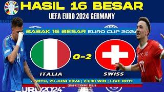 Hasil 16 Besar Piala Eropa 2024  ITALIA 0-2 SWISS  LIVE RCTI TADI MALAM EURO 2024