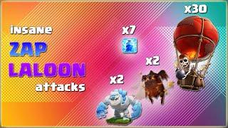 Insane ZAP LALOON Army= 2 LAVA+ 30 LOONs+ 7 ZAP+ 2 IG  TH13 Best War Strategy #112  COC 2020 