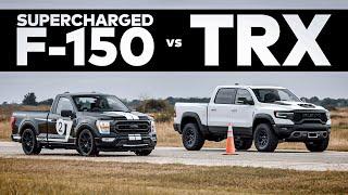 RAM TRX vs Supercharged F-150 DRAG RACE  VENOM 775 by HENNESSEY